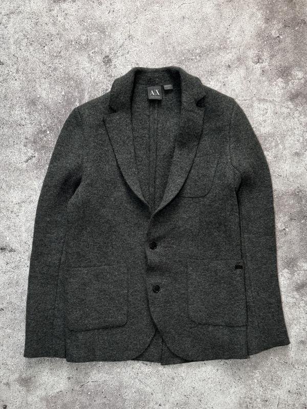 Women Armani Exchange Coat Grey Wool 36 / S / 44