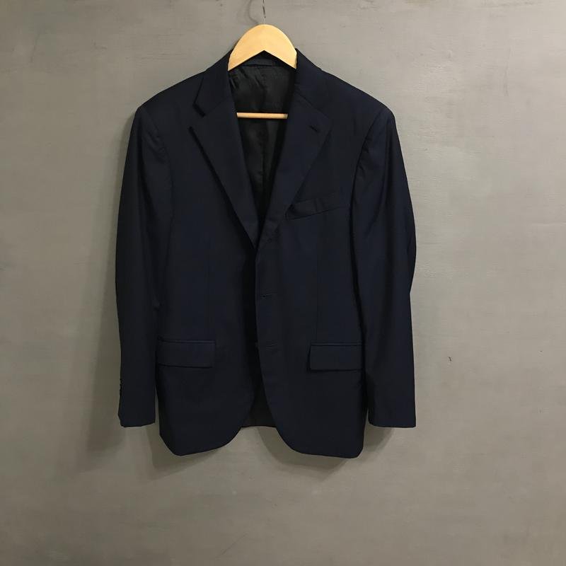 Uomo Sartoria Milanese Completo Blu Navy Lana 38 /