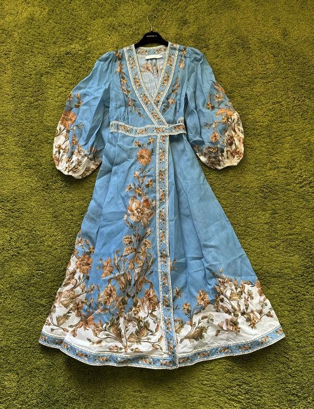 Donna ZIMMERMANN Abito Blu Cotone 36 / S / 44