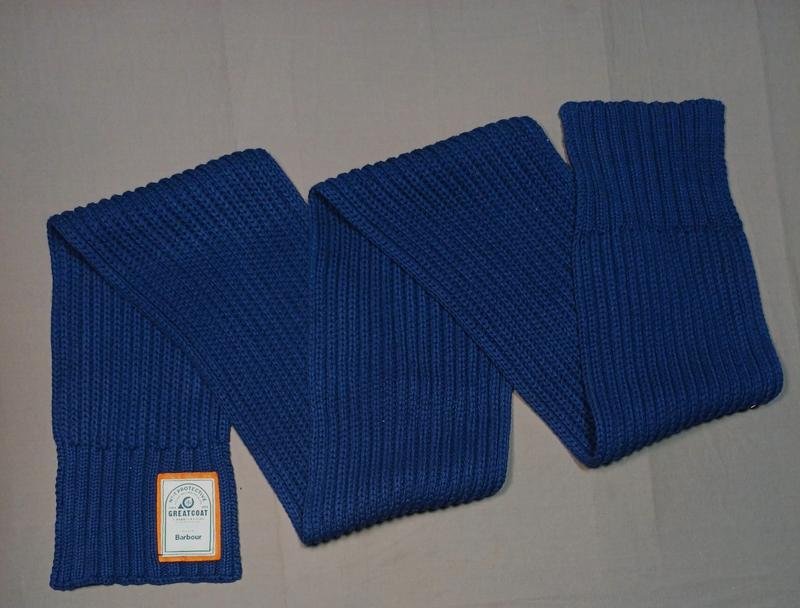 Unisex Barbour Scarf Navy Cotton