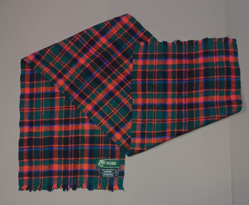 Мужской Lear Browne & Dunsford Шарф Зелёный Шерсть