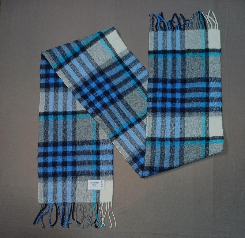 Men Edinburgh Scarf Grey Wool