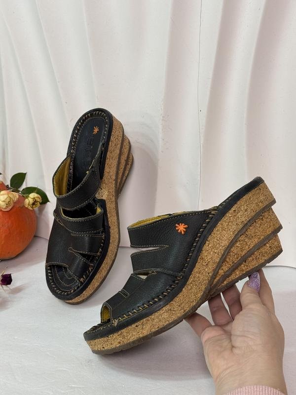 Женские ART Сандалии Чёрные Кожа 37