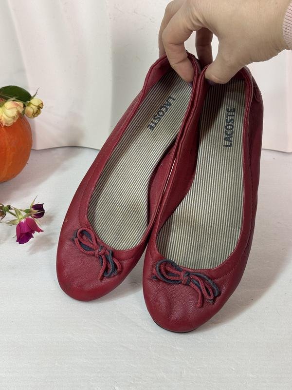 Femme Lacoste Talons Rouge Cuir 36