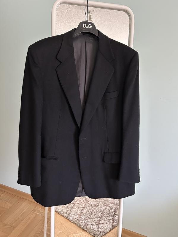 Men Belvest Blazer Black Cashmere 40 /L / 48