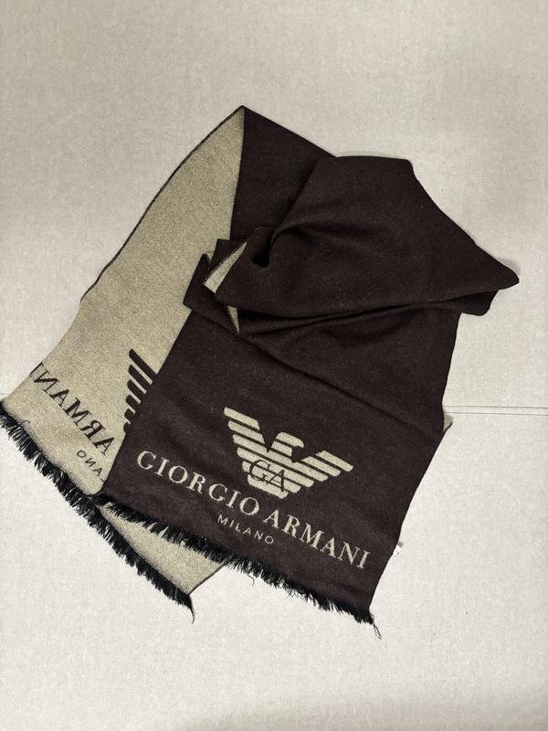 Men Giorgio Armani Scarf Brown Viscose