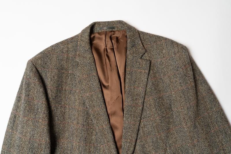 Мужской Harris Tweed Пиджак Коричневый Шерсть XXL