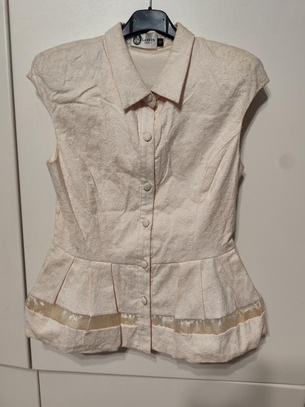 Femme Lanvin Chemisier Beige Jacquard 36 / S / 44