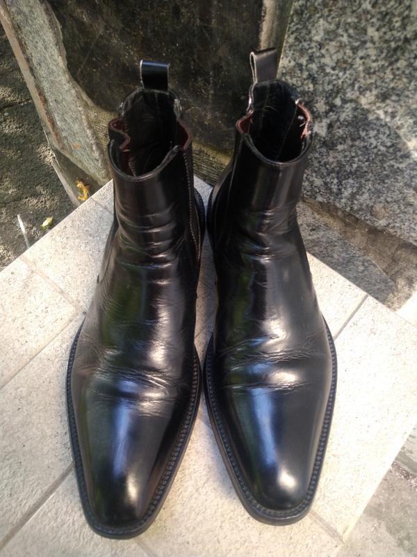 Men Boss Boots Black Leather 42.5