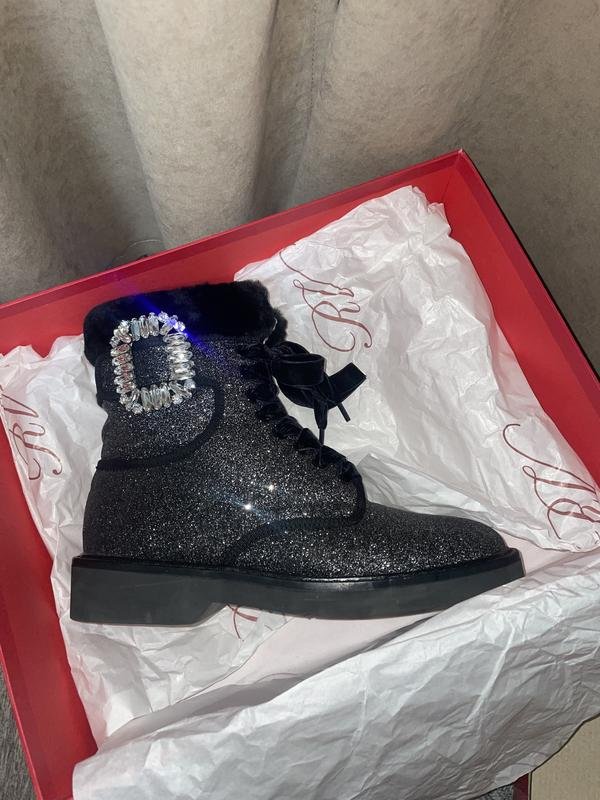 Damen Roger Vivier Stiefel Grau 38