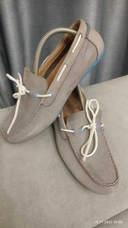 Uomo Clarks Mocassini Grigio Pelle 44