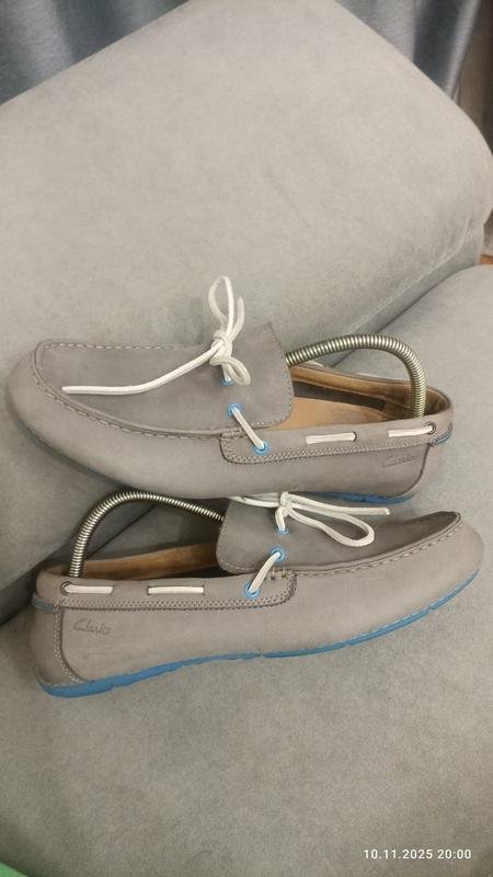 Uomo Clarks Mocassini Grigio Pelle 44