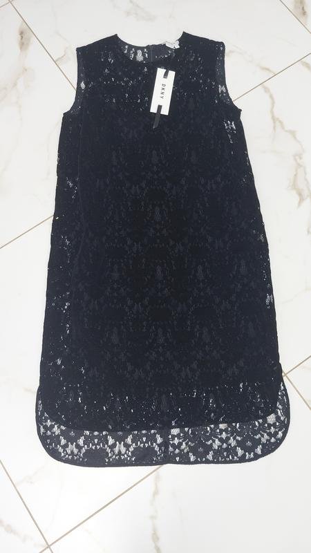 Women DKNY Dress Black Velvet 36 / S / 44