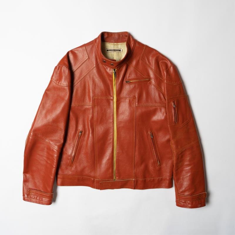 Мужской Vintage Куртка Красная Кожа 38 / M / 46