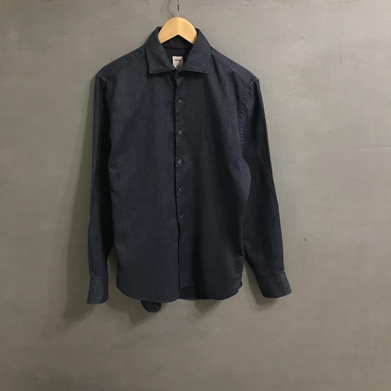 Мужской Boggi Milano Сорочка Тёмно-синий Хлопок 40