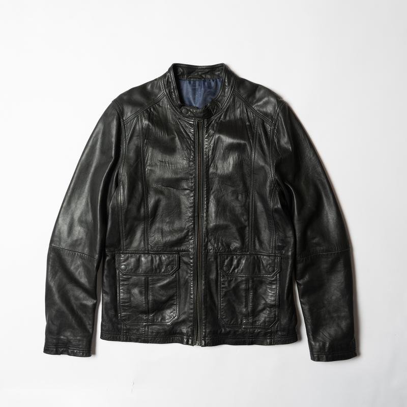 Men Ted Baker Jacket Black Leather 40 /L / 48