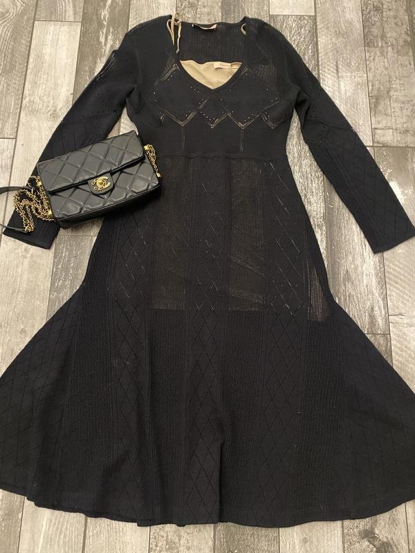 Женское Twin-Set Платье Чёрный Вискоза 36 / S / 44