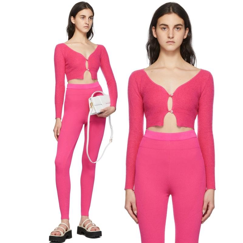 Damen Jacquemus Pullover Rosa Mohair 32 / XXS / 40