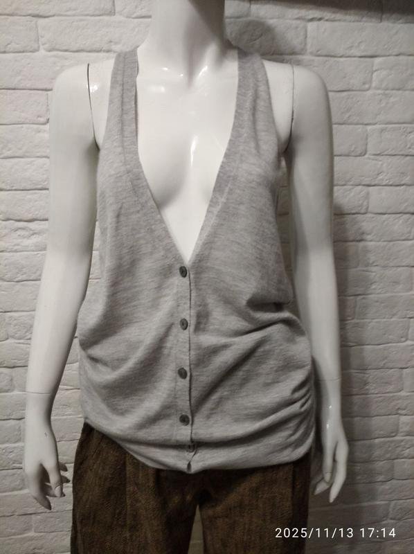 Women Club Monaco Vest Grey Cashmere 36 / S / 44