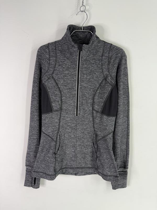 Women Lululemon Pullover Grey Polyester 36 / S /