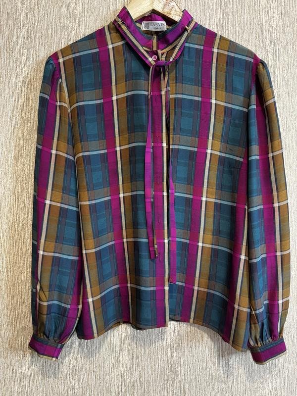 Femme Lanvin Chemisier Violet Soie 36