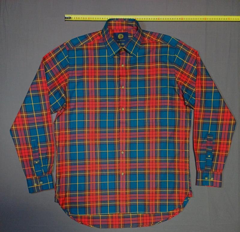 Men Viyella Shirt Red Cotton 40 /L / 48