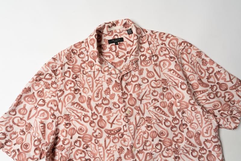 Men Ted Baker Shirt Brown Lyocell 42 / XL / 50