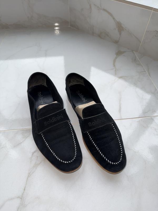 Herren Baldinini Slipper Schwarz Wildleder 43