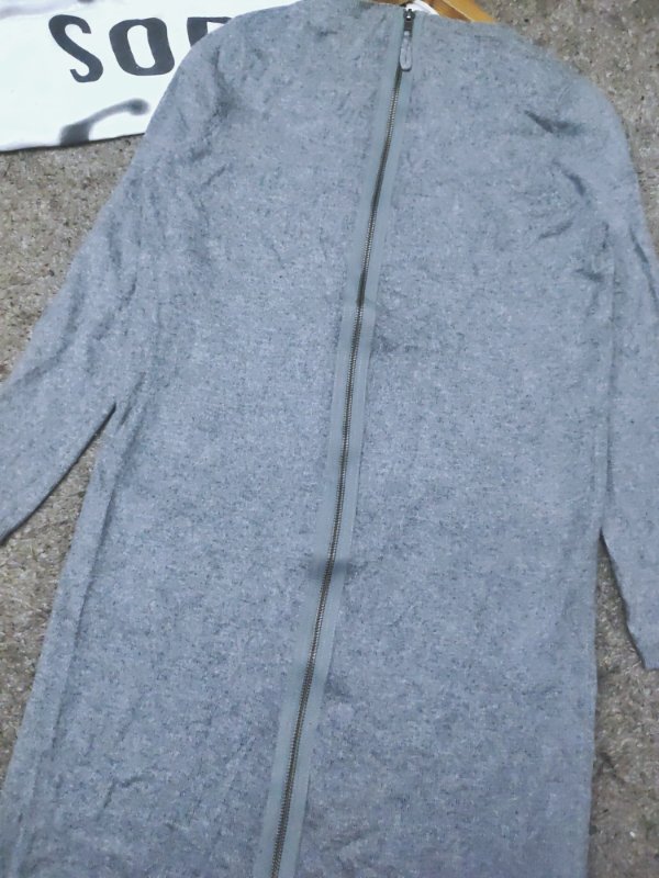 Women Custommade Dress Grey Wool 36