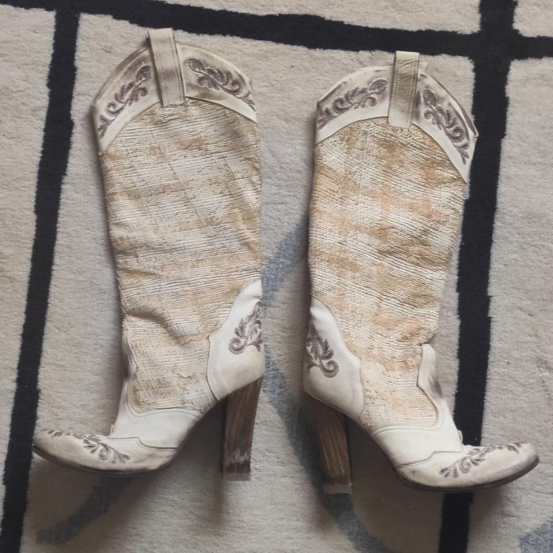 Femme Ermanno Scervino Bottes Beige Cuir 37