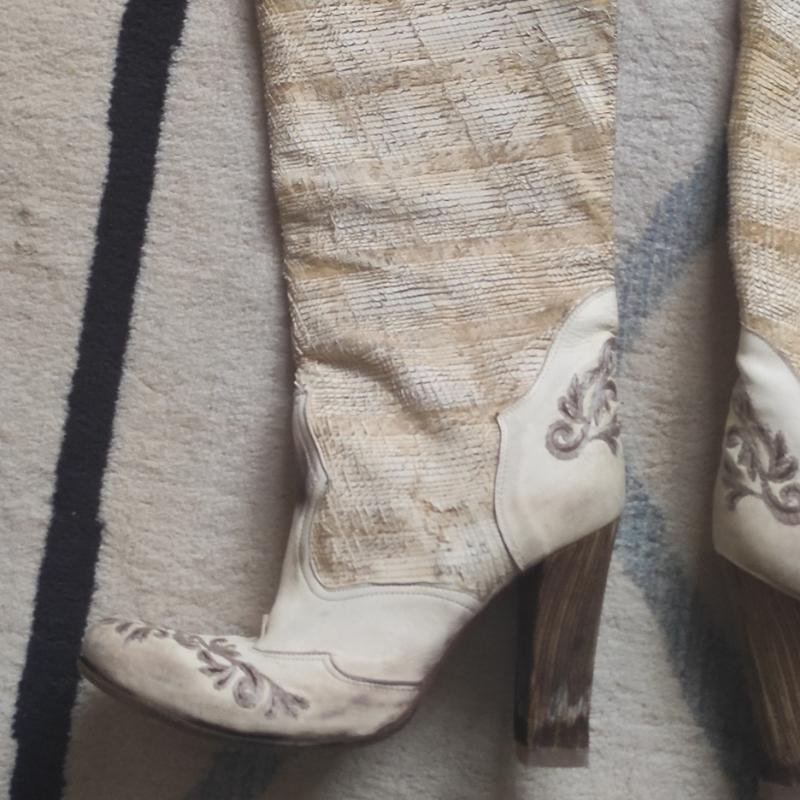 Femme Ermanno Scervino Bottes Beige Cuir 37
