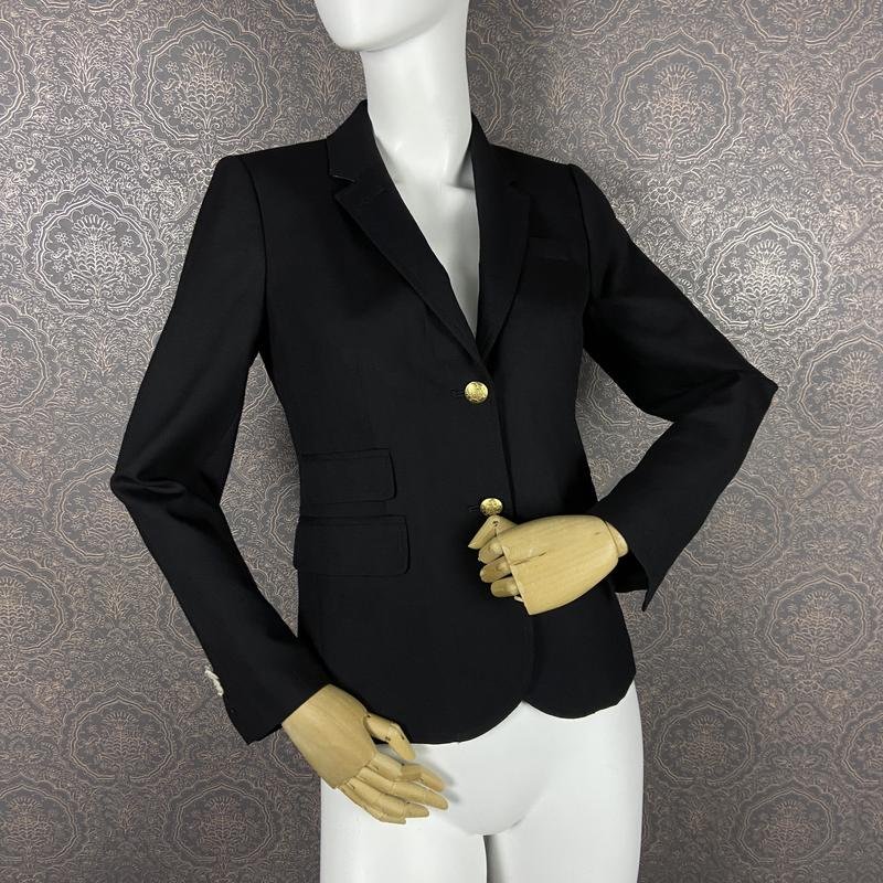 Женский J.Crew Пиджак Чёрный Шерсть 36