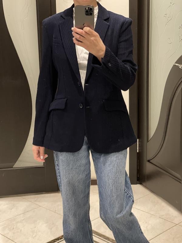 Femme Circolo 1901 Blazer Bleu Marine Coton S
