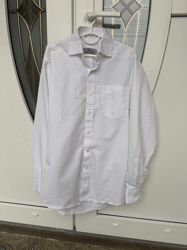 Мужской Brioni Сорочка Белая 40 /L / 48