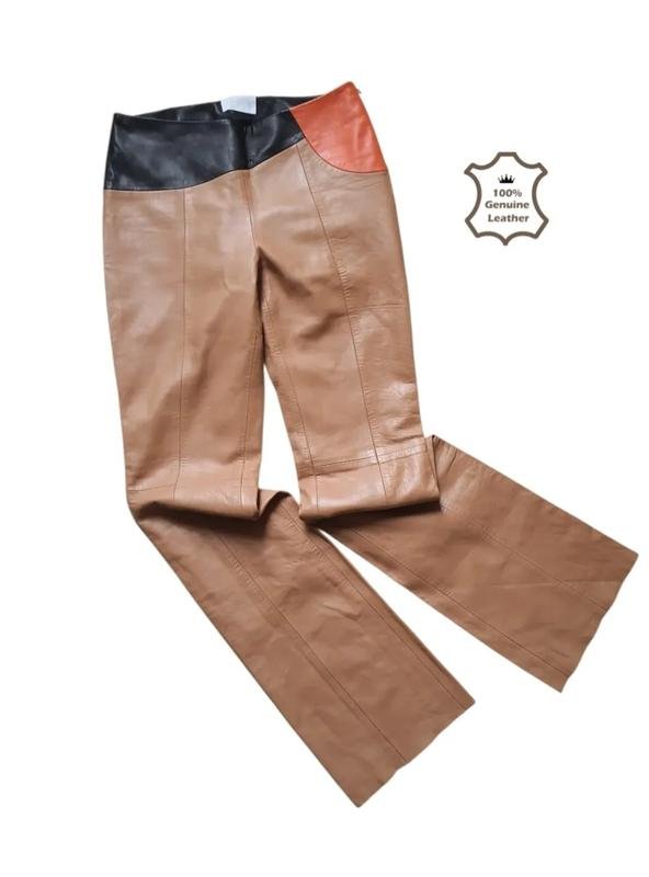 Женские Iceberg Брюки Бежевый Кожа 36