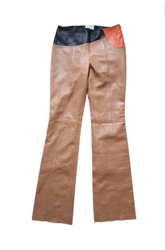 Donna Iceberg Pantaloni Beige Pelle 36