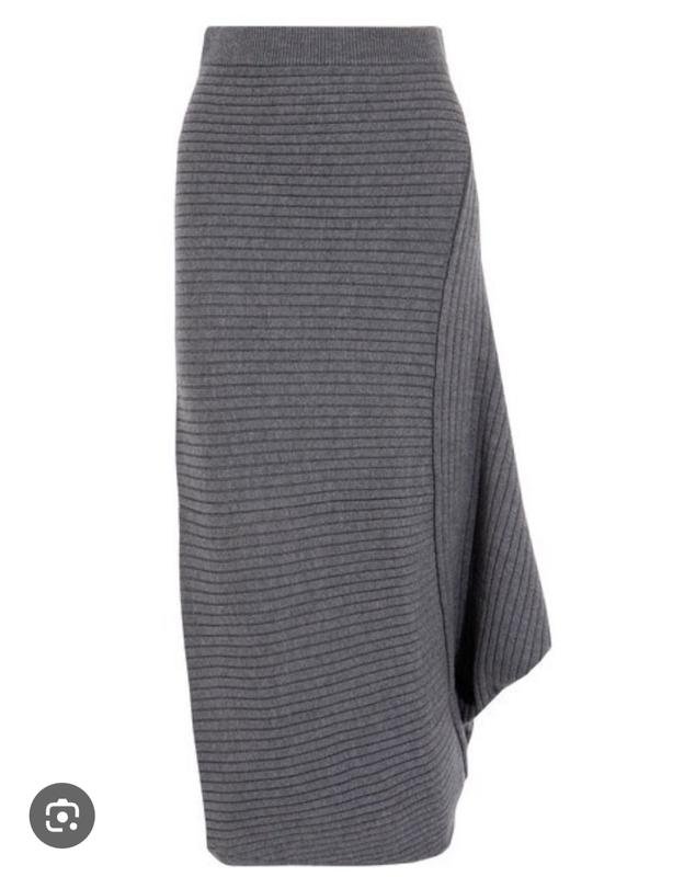Женская Celine Юбка Серый Шерсть 38