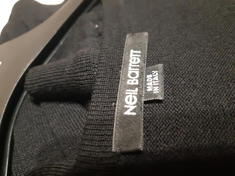 Damen Neil Barrett Kleid Schwarz Wolle 38 / M / 46