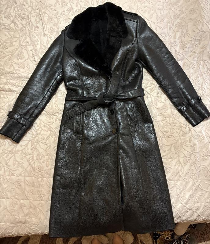 Femme Lanvin Manteau Noir Peau de Mouton M
