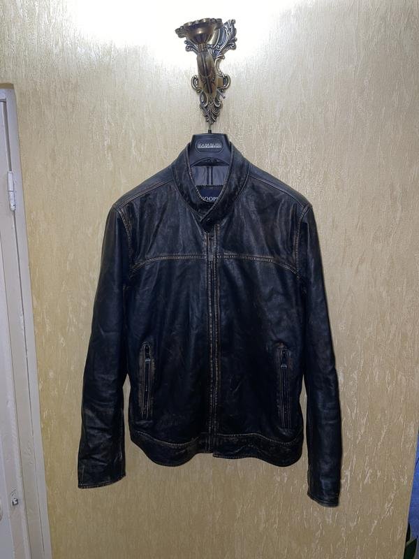 Herren JOOP! Jacke Schwarz Leder 42 / XL / 50