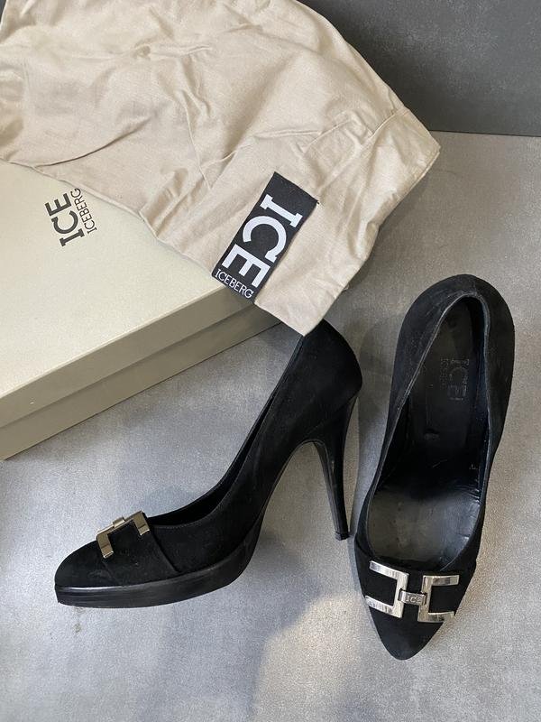 Женские Iceberg Туфли Чёрный Замша 38