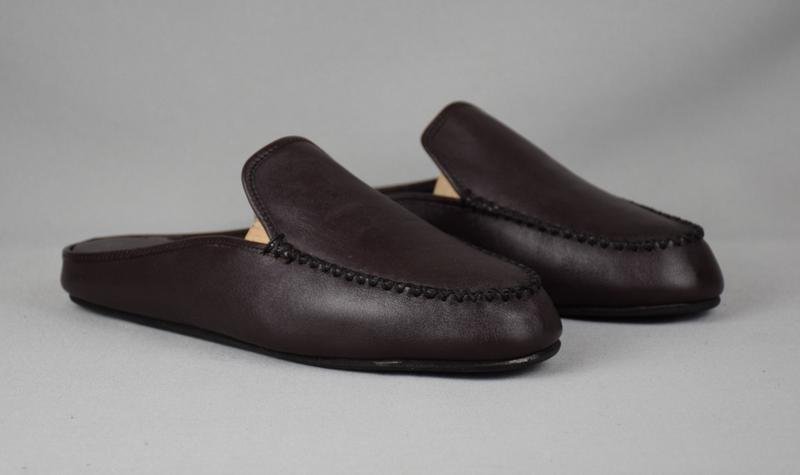 Men Rohde Slippers Brown Leather 42