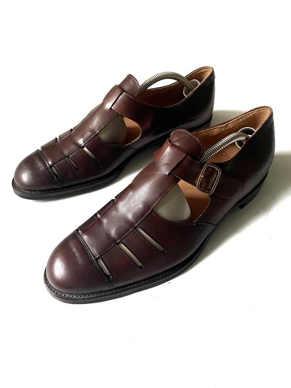 Men Joseph Cheaney & Sons Sandals Brown Leather 44