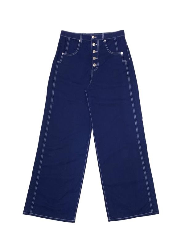Women Woolrich Trousers Navy Cotton 38 / M / 46