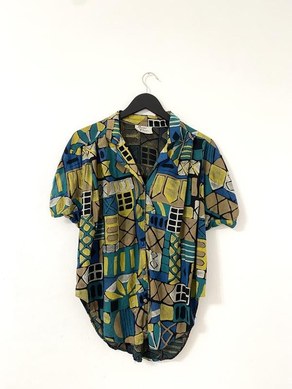 Мужской ACW85 Рубашка Тёмно-синий Хлопок L