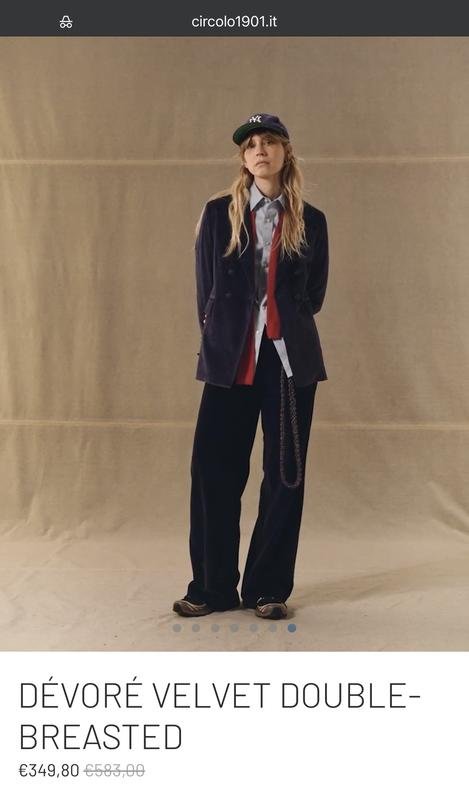 Femme Circolo 1901 Blazer Bleu Coton 40 / L / 48