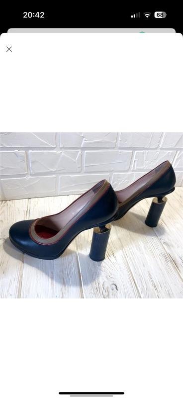 Damen Bally High Heels Marineblau Leder 37