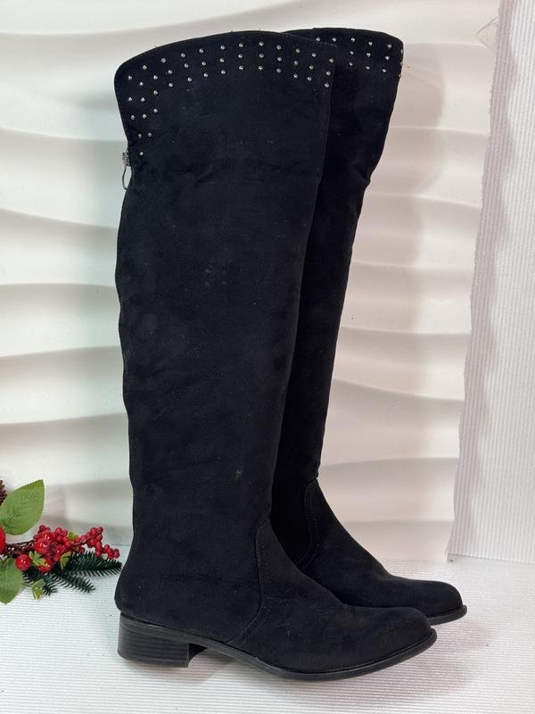 Women Graceland Knee-High Black Suede 39