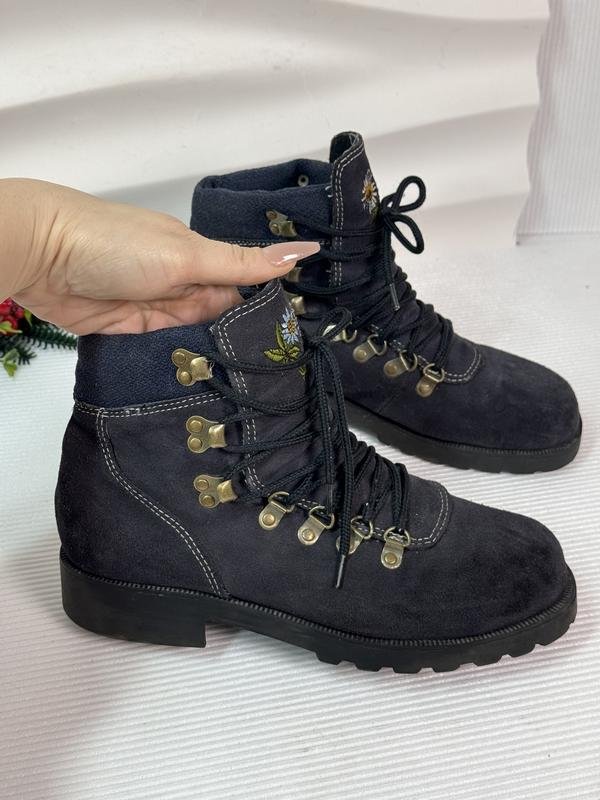 Женские Frenzy Ботинки Синие Замша 37