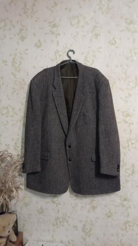 Мужской Harris Tweed Пиджак Серый Шерсть 56 / 7XL